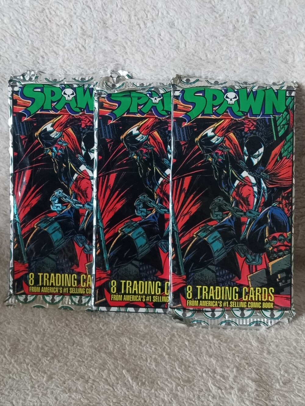 Spawn Trading Card Packs - Comic Art Design (Black, Red, Green)